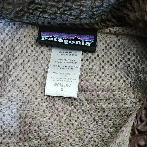 PATAGONIA Retro-X Deep Pile Fleece Brown Sherpa Vest Women's Small Walking B2 - Picture 3 of 6